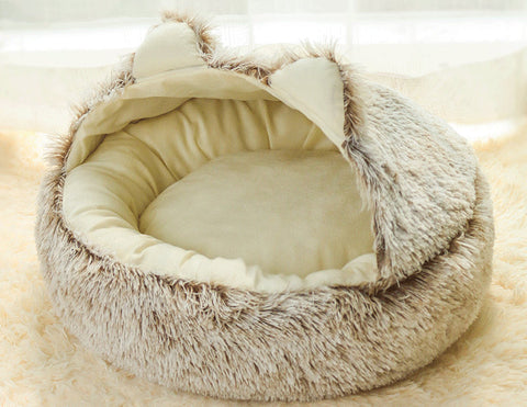 Pet Cave for Cats and Small Dogs, Calming Anti-Anxiety Pet Nest