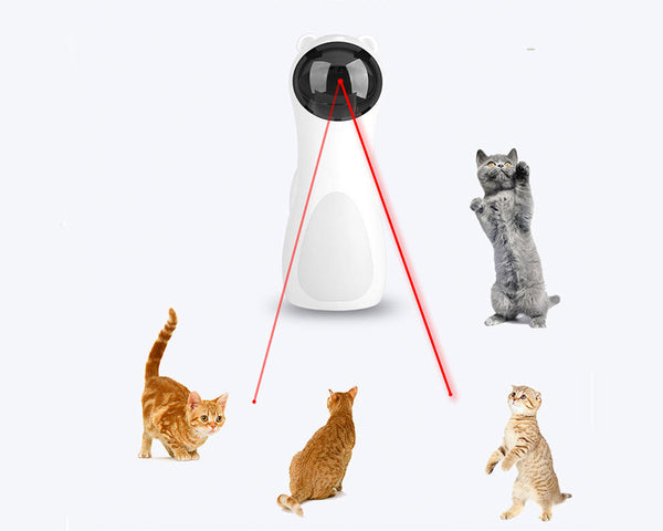 Infrared Laser Cat Teaser Toy, Automatic LED Red Laser Chasing Toy for Cats