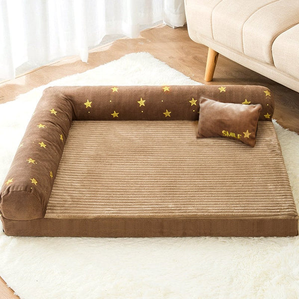 Washable Sofa Bed for Pets, Luxurious Calming Anti Anxiety Dog Sofa Bed