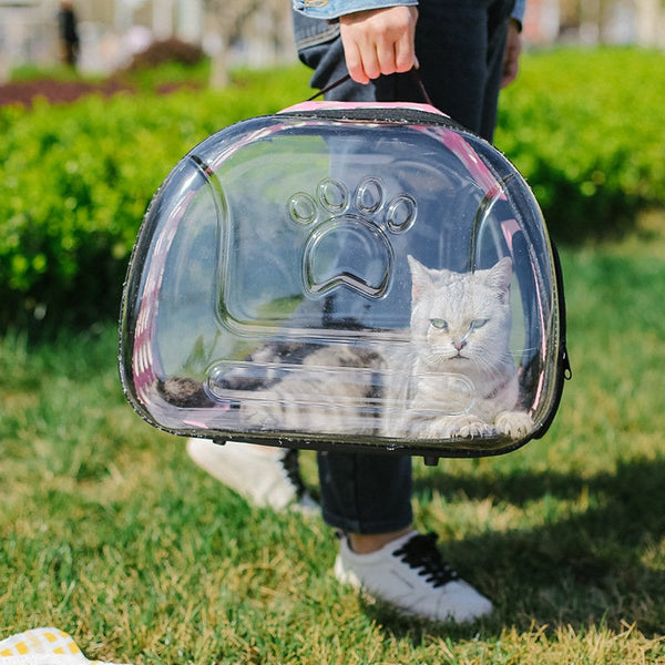 Clear Cat Transporter Carrier Bag, Transparent Pet Transporter Bag Small Dogs and Cats