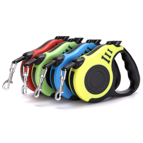 One Handed Retractable Dog Leash, Pet Walking Leash with Anti-Slip Handle