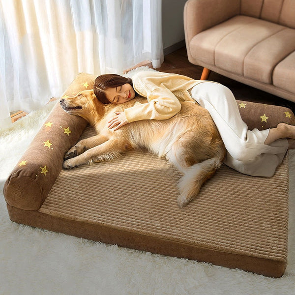 Washable Sofa Bed for Pets, Luxurious Calming Anti Anxiety Dog Sofa Bed