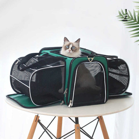 2 Way Expandable Airline Approved Cat Carrier, Expanding Pet Carrier