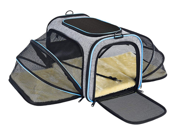 Expanding Top Opening Pet Carrier, Airline Approved Cat Carrier Bag