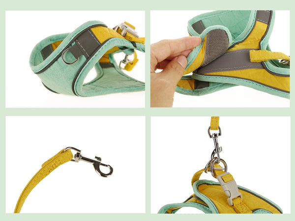 Cat Harness and Leash Set, Cat Breathable Harness and Rope in Pastel Colours