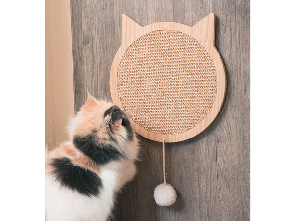 Sisal and Wood Cat Scratching Board, Window Mounted Cat Scratching Board, Natural Claw Sharpening Cat Mat