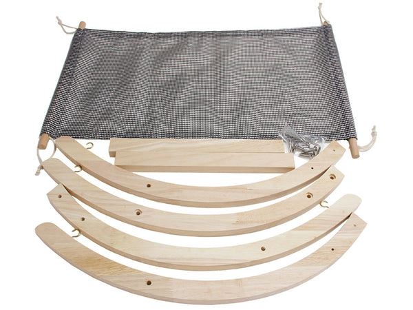 Cat Rocking Chair in Wood and Canvas, Cat Rocking Hammock Chair, Solid Wood Cat Hanging Chair