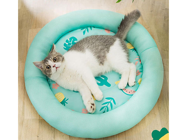 Cool Summer Breathable Dog Bed, Round Summer Cooling Pet Bed, Dog Cool Summer Pad