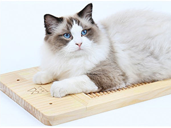 Cat Scratching Board in Solid Wood, Claw Sharpening Board For Cats, Cat Scratching Post