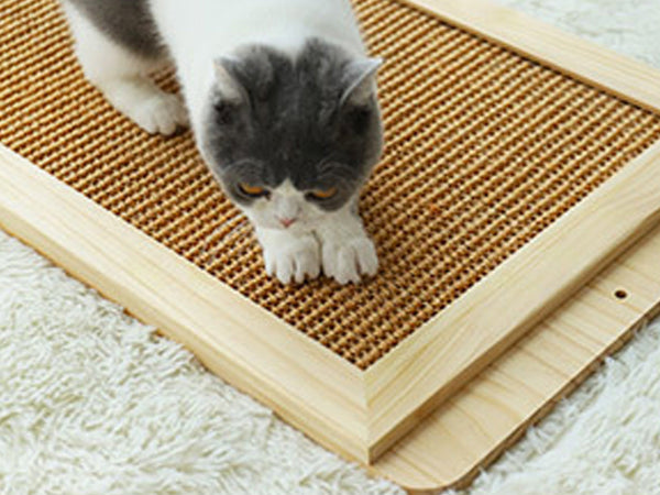 Cat Scratching Board in Solid Wood, Claw Sharpening Board For Cats, Cat Scratching Post